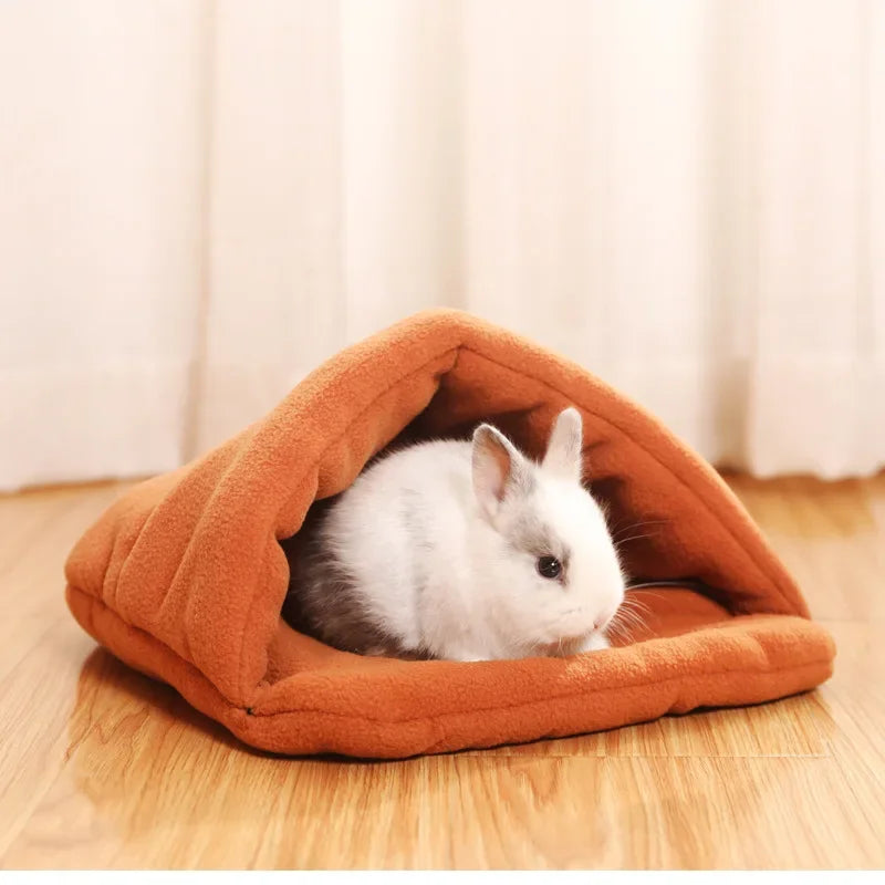 Guinea Pig Warm Bed Rabbit House Hamster Sleeping Bag Small Pet Cave Nest Soft Fleece Slippers Bed Small Pets Supplies