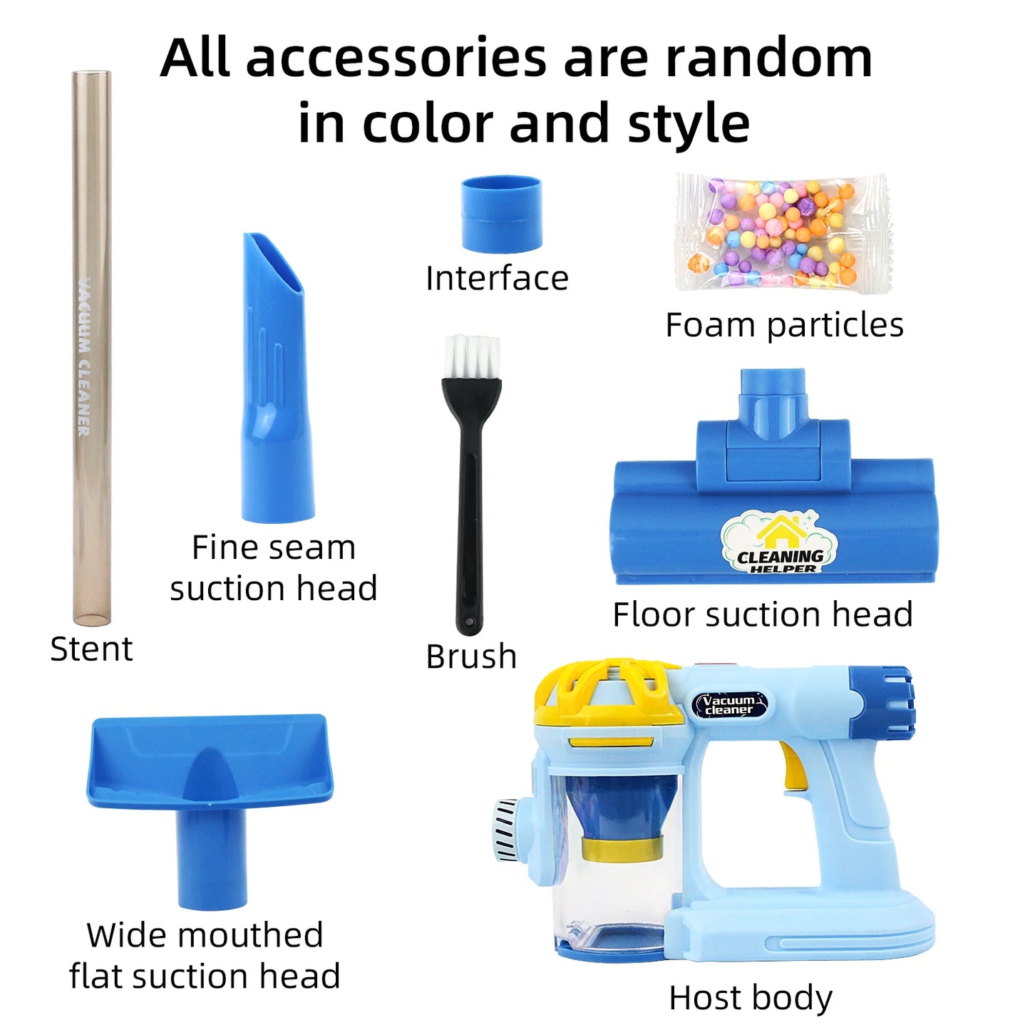 Children's Fun Play Home Simulation Electric Vacuum Cleaner Cleaning Toy Set Parent Child Interaction