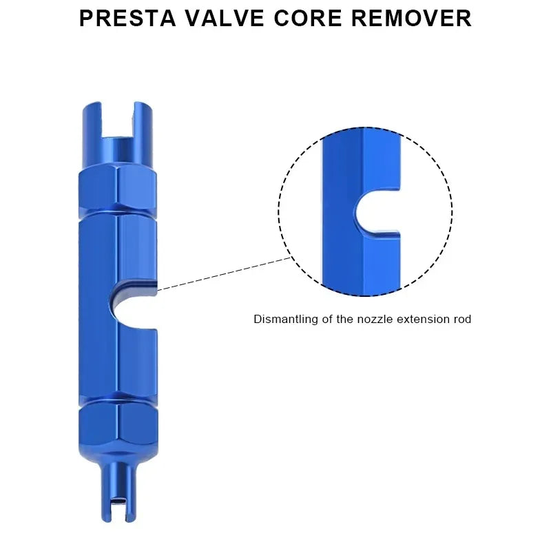 18pcs Bicycle Repair Tool Kits Presta Valve Core Set Bike Schrader Valve Wrench Tubeless Tire Remover MTB Repair Tools