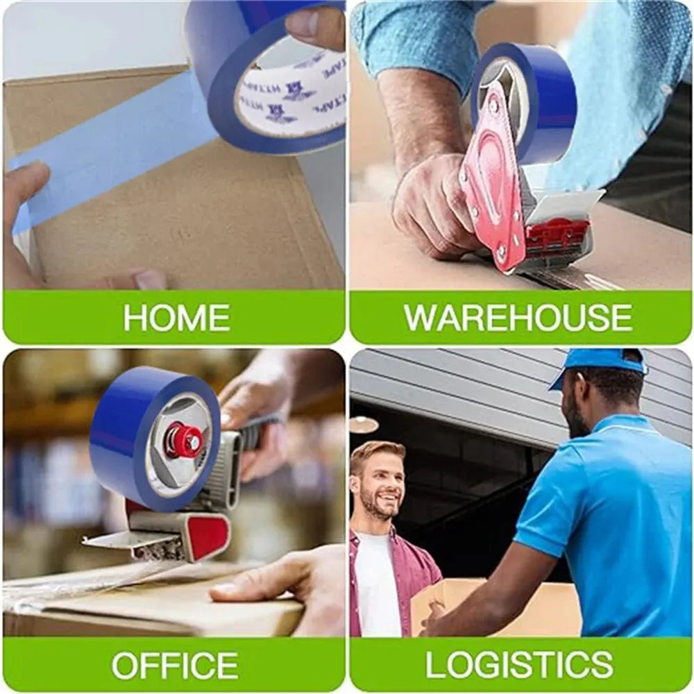 1800inch/Roll Sapphire Blue Tape Packaging Tool Office Packing Supplies PP Material Waterproof Durable Can Be Written As Marking
