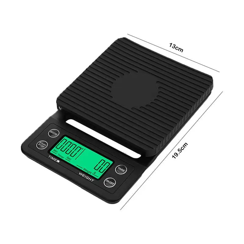 1pc Black Precision Coffee Dropping Scale 0.1g Coffee Dropping Scale With Timer Digital Kitchen Scale High Precision LCD Scale