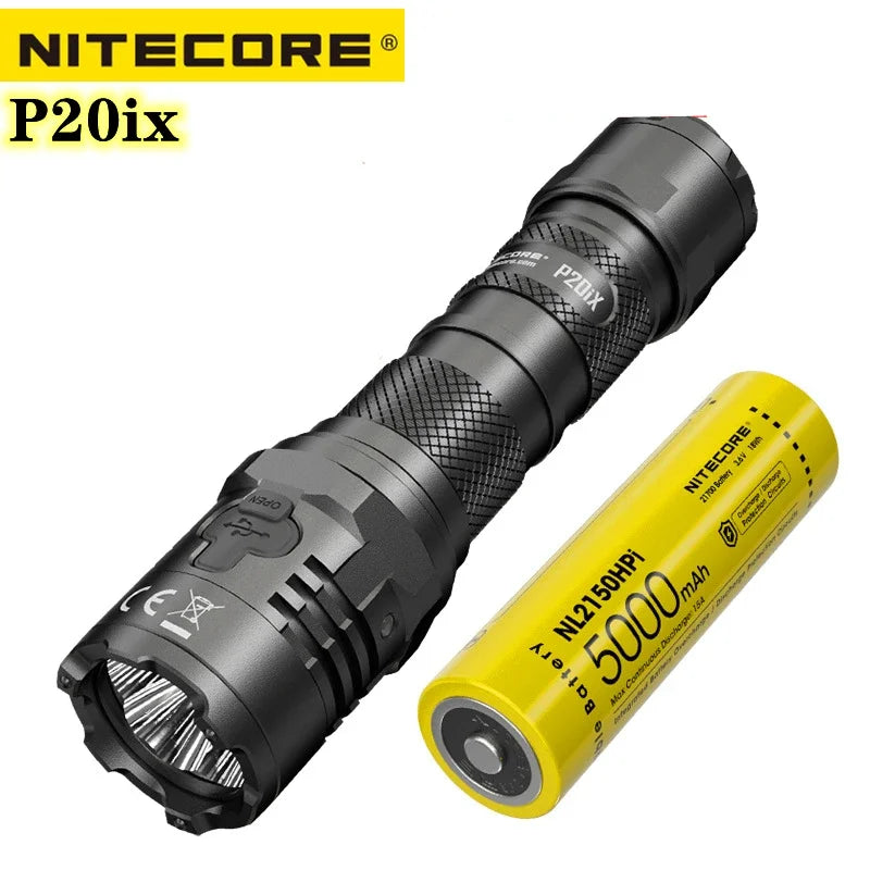 NITECORE P20ix Powerful Tactical LED Flashlight 4000Lumens Rechargeable Torch Light with 21700 Battery for Self-defense Camping