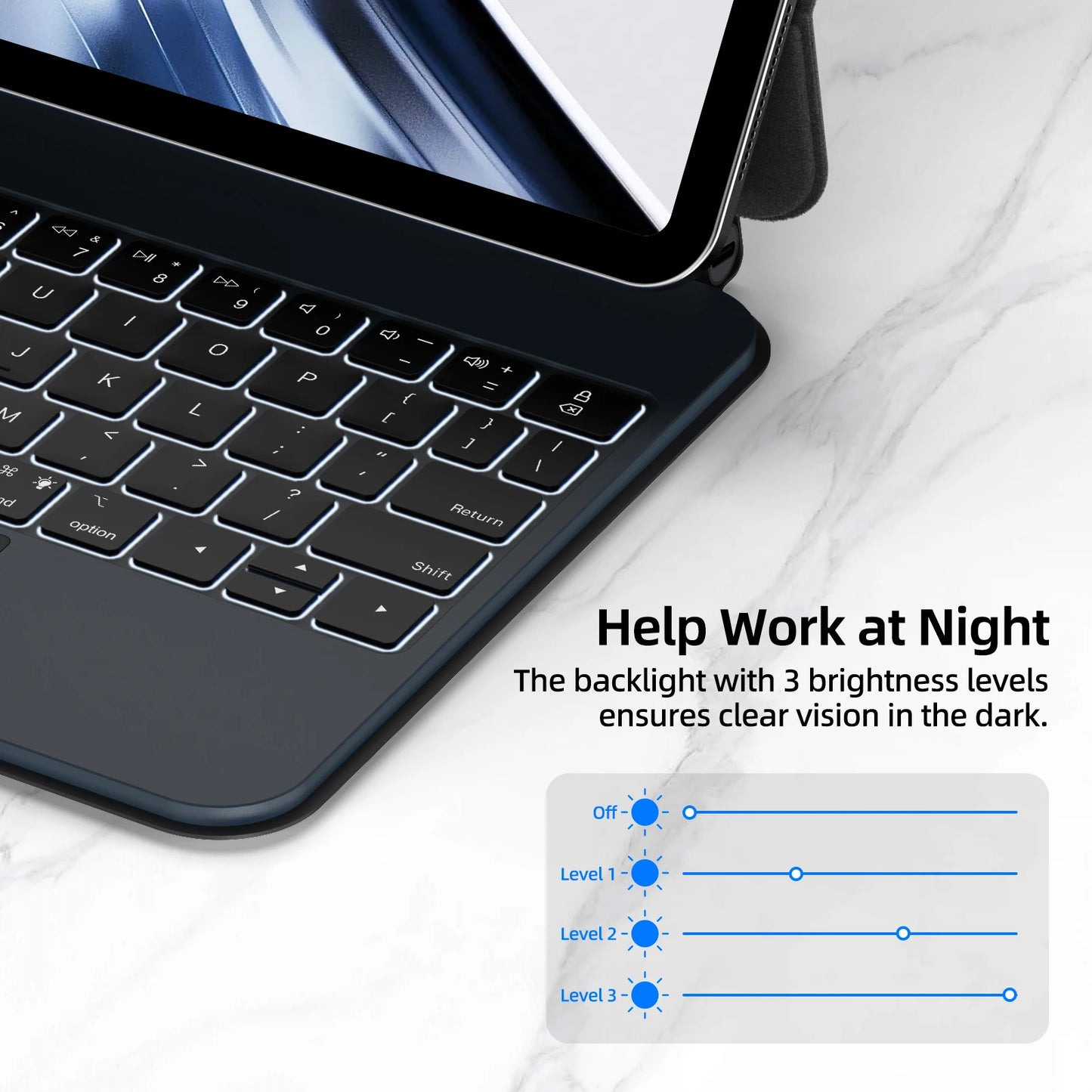 Smart PIN Plug&Play Magic Keyboard Case for iPad Pro 11 2024 M4 iPad Air 4/5/6 10.9 Multi-touch Touchpad Smart Reverse charging