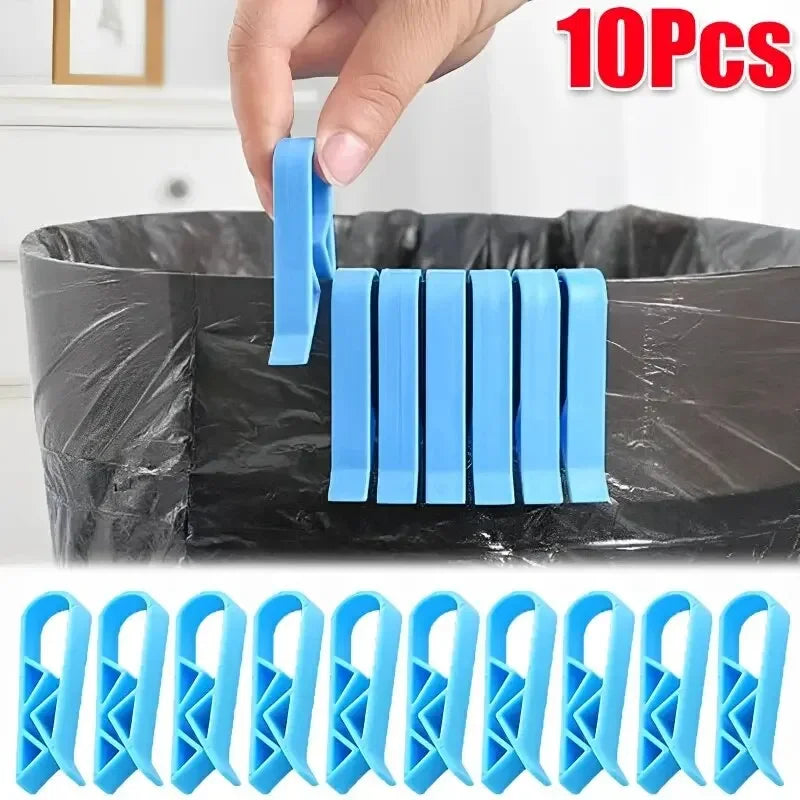 10Pcs Waste Basket Can Fixation Clip Kitchen Bathroom Organizer Household Storage Clamp Clip Garbage Bin Clip Sealing Tools New