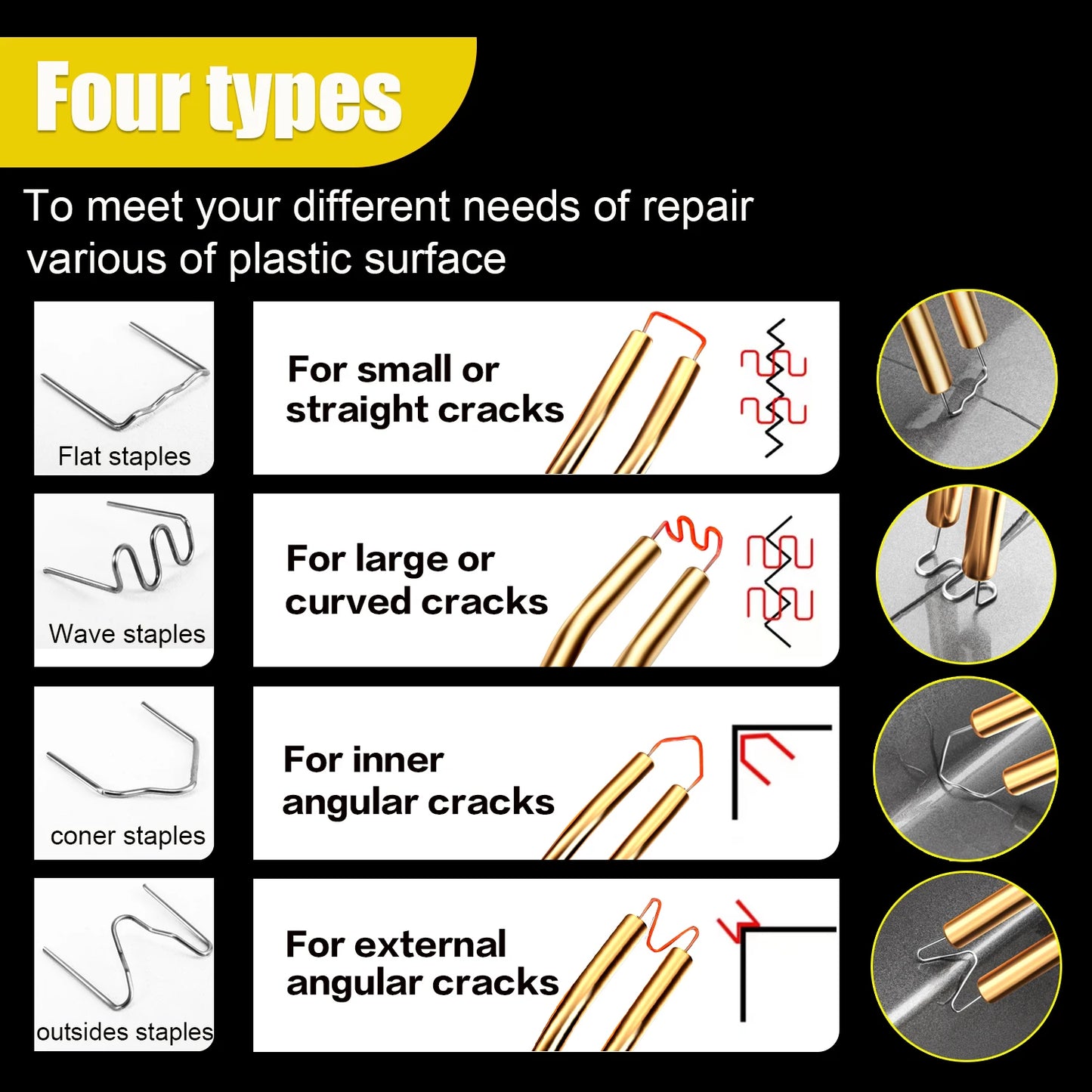 New Heat Gun Plastic Welding Machine Bumper Soldering Iron Staples Bumper Repair Car Tools Kit HOT Stapler Plastic Welder
