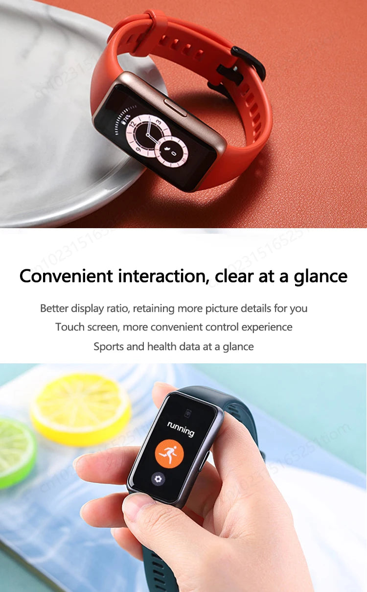 Original Huawei Band 6 Smart Band Blood Oxygen 1.47'' Screen Heart Rate Tracker Sleep Monitoring Smart Sports Bracelet