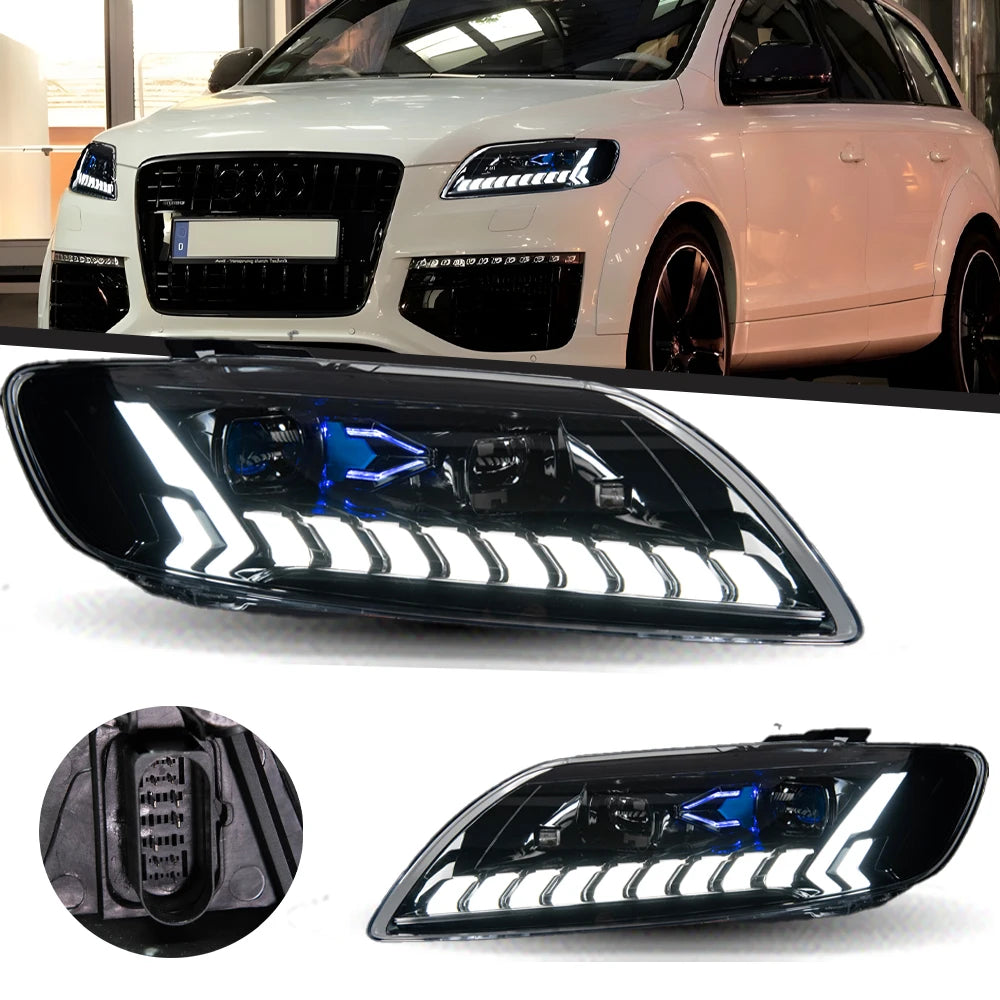Car Styling Headlights for Audi Q7 LED Headlight 2006-2015 Head Lamp DRL Signal Projector Lens Automotive Accessories