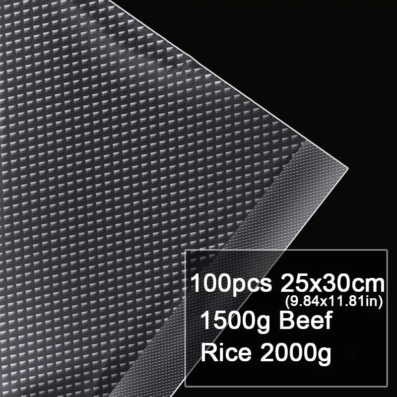 100PCS/LOT vacuum sealer Plastic Storage bag for vacuum sealing machine for pack food saver Packaging Rolls packer seal bags