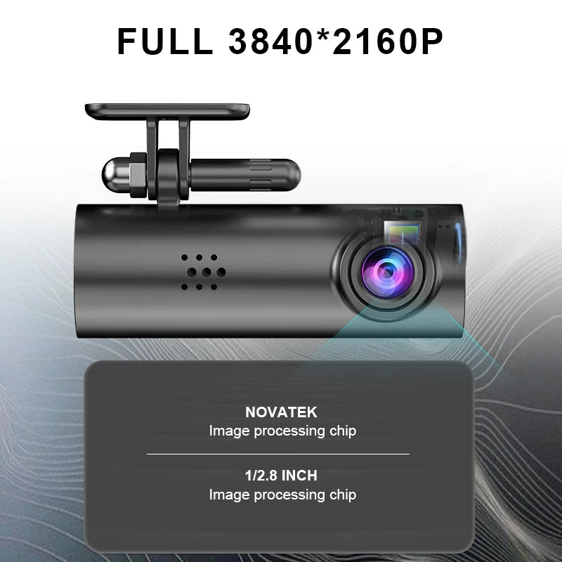 E-ACE 4K UHD WIFI Mini Dash Cam Car Dvr Video Recorder With APP Control Night Vision 24H Parking Camera Monitor Car Accessories
