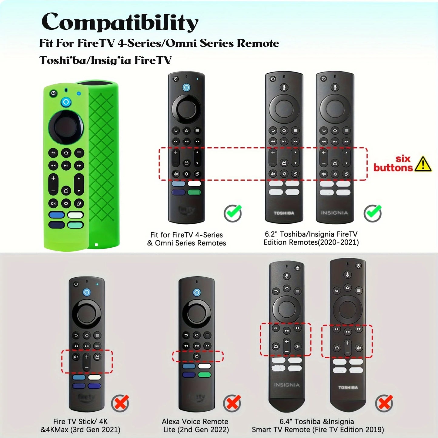 Silicone Remote Case Glow in The Dark for Firetv 4K Max (2nd)/Insignia/Pioneer/Omni (QLED) Series with Lanyard, Lightweight Ant