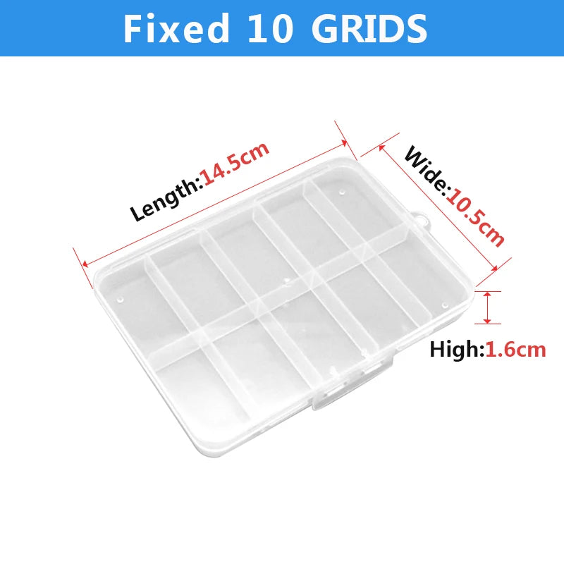 2-24 Grids Screw Organizer Container Box Plastic Transparent Compartment Adjustable Storage Box For Jewelry Button Hardware Tool
