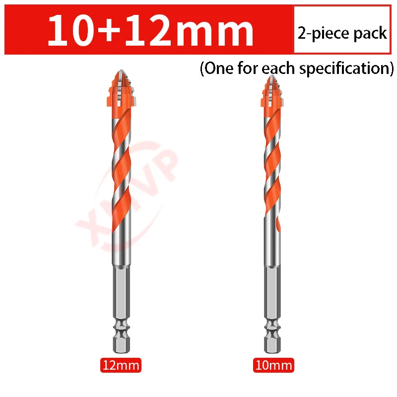 Four-edge serrated drill, eccentric drill bit, high-hardness tile and concrete drilling Super hard electric drill dry drilling