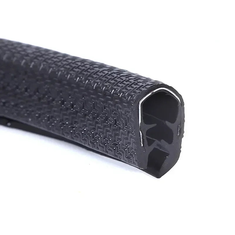 1/3M U-Shaped Sealing Strip Rubber Edging Stainless Steel Protectio Door Car Dustproof Safety Iron sheet edge protection strip