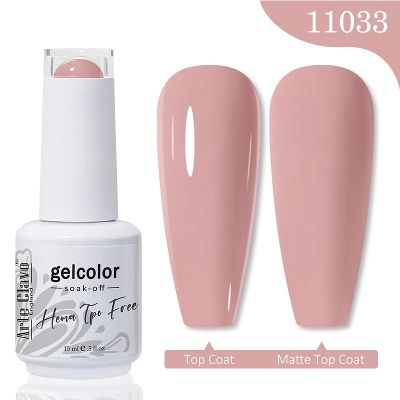 Arte Clavo HEMA TPO FREE Gel Nail Polish Jelly 15ml LED Nail Gel Hybrid Varnish Matt Top Base Coat Nail Art Gellak Primer