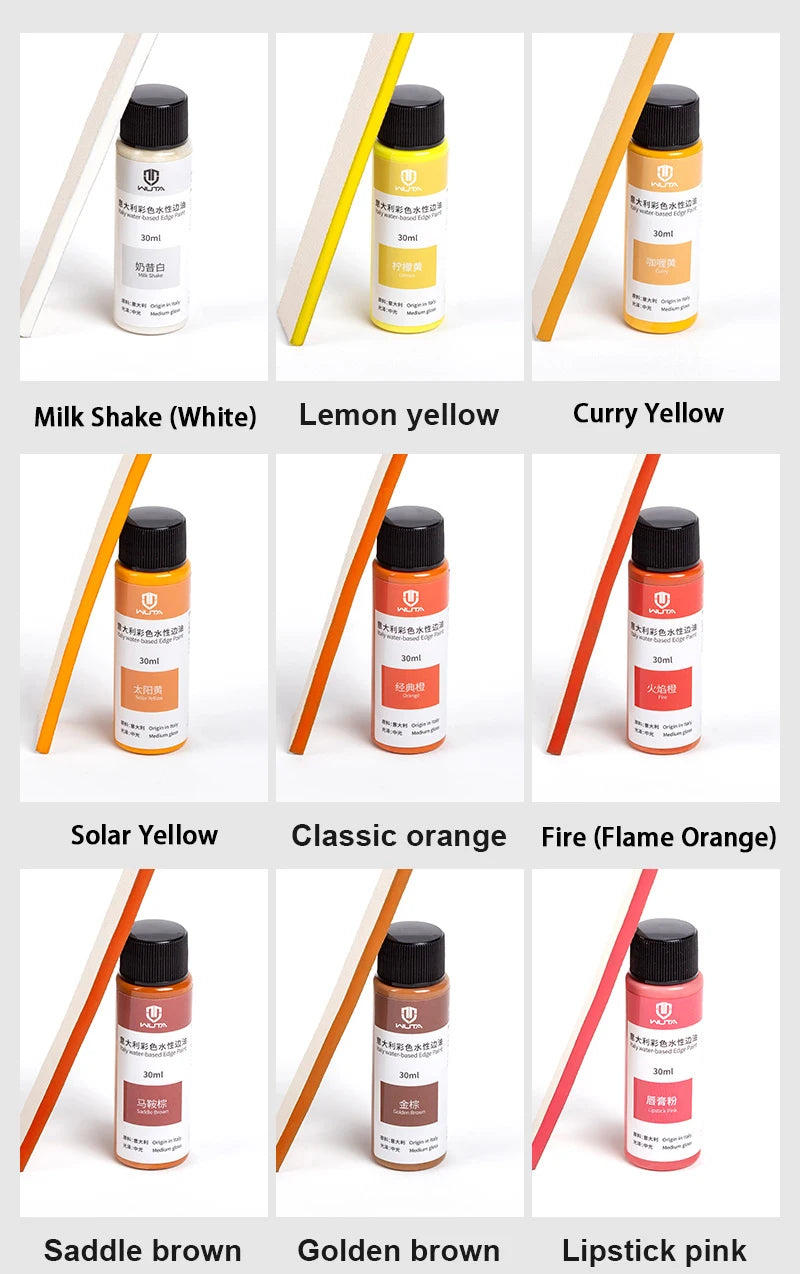 WUTA 30ml Professional Leather Edge Paint Oil Dye Edge Dressing Color Coats Leather Finish Supplies DIY Craft Leather Shoe Edges