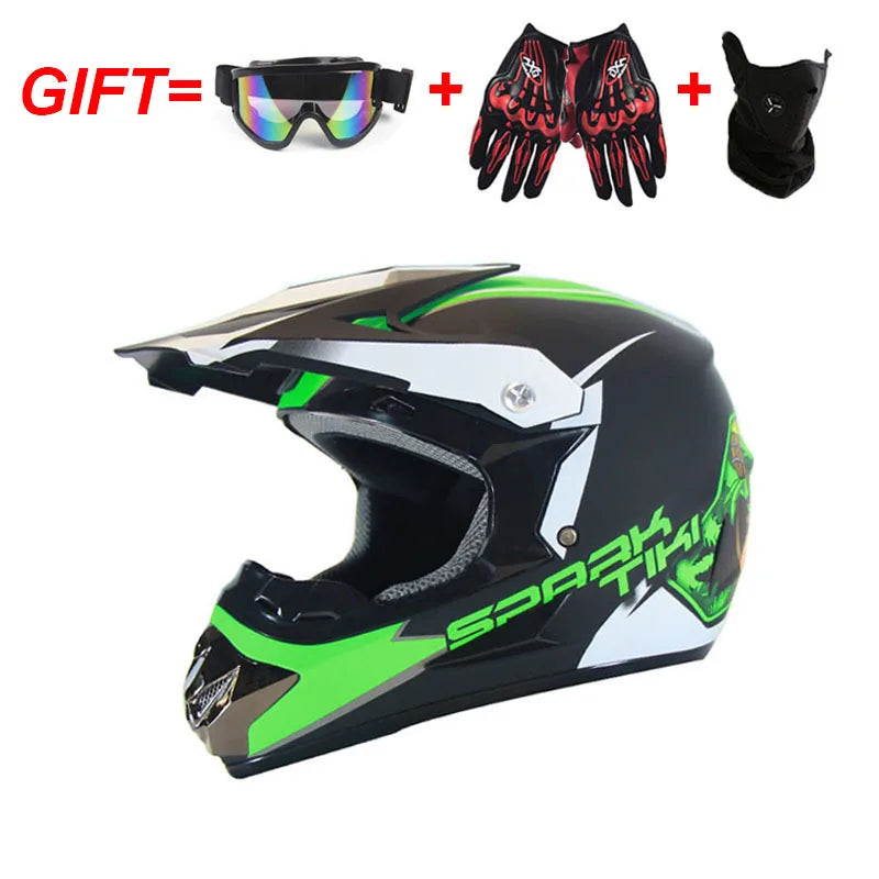 Adult Motocross Dirt Bike Helmet Dirtbike ATV Helmet Unisex Adult Men Women Adjustable Off-Road Motorcycle Helmet