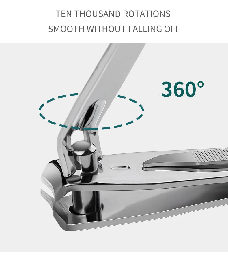 Nail Clippers Stainless Steel Sharpest Nail Cutter Duty Curved Edge for Adult Men Women Swing Out Nail Cleaner/File