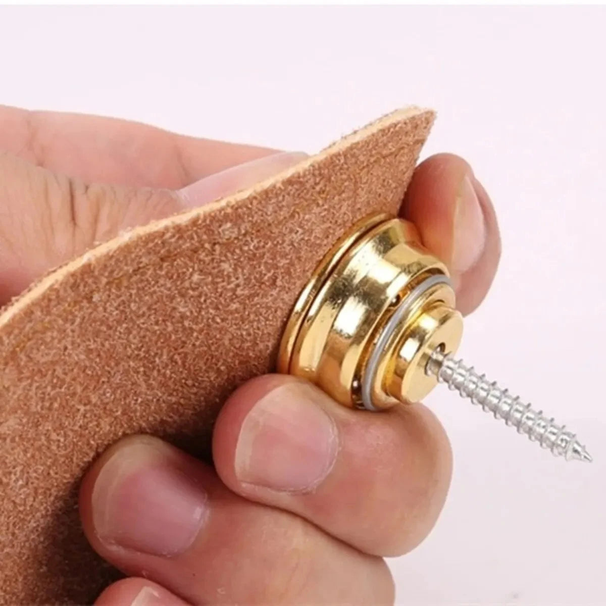 1 Pc Guitar Strap Lock Heavy Duty Metal Button Security Straplock for Electric Acoustic Guitar Bass Ukulele (L-Size)