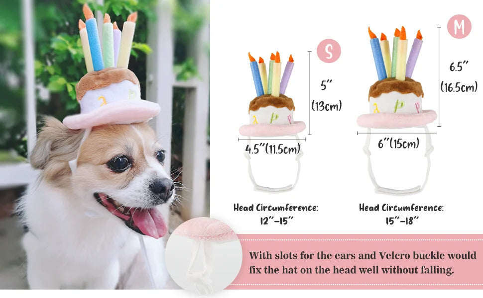 Pet Puppy & Cat Birthday Cake Hat,Holiday Pet Costume Cat Birthday Hat Small Dog Birthday Cake Hat Dog Birthday Party Supplies