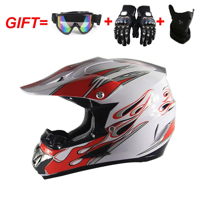 Adult Motocross Dirt Bike Helmet Dirtbike ATV Helmet Unisex Adult Men Women Adjustable Off-Road Motorcycle Helmet