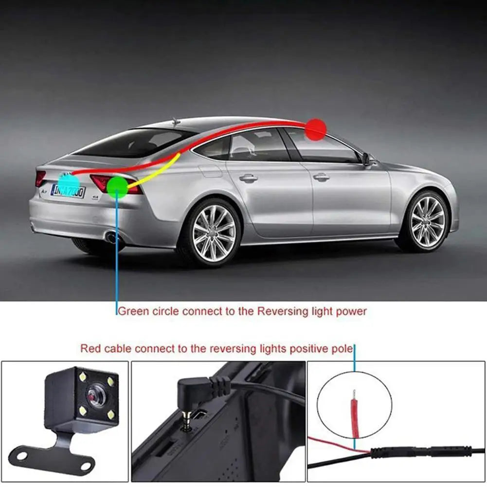 HD Car Rear View Camera 5 Pin Night Vision Reversing Auto Parking Camera Waterproof 4 LED Video Camera For Car Accessories
