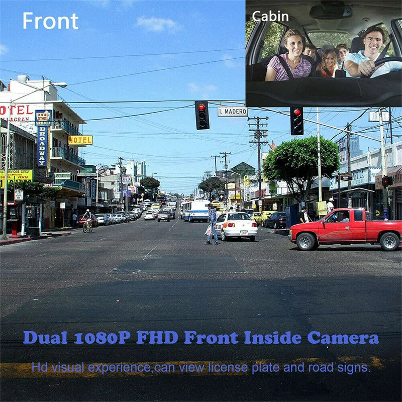 3 Channel Dash Cam for Cars Camera Black Box 1080P Video Recorder Rear View Camera for Vehicle Car DVR car accessories