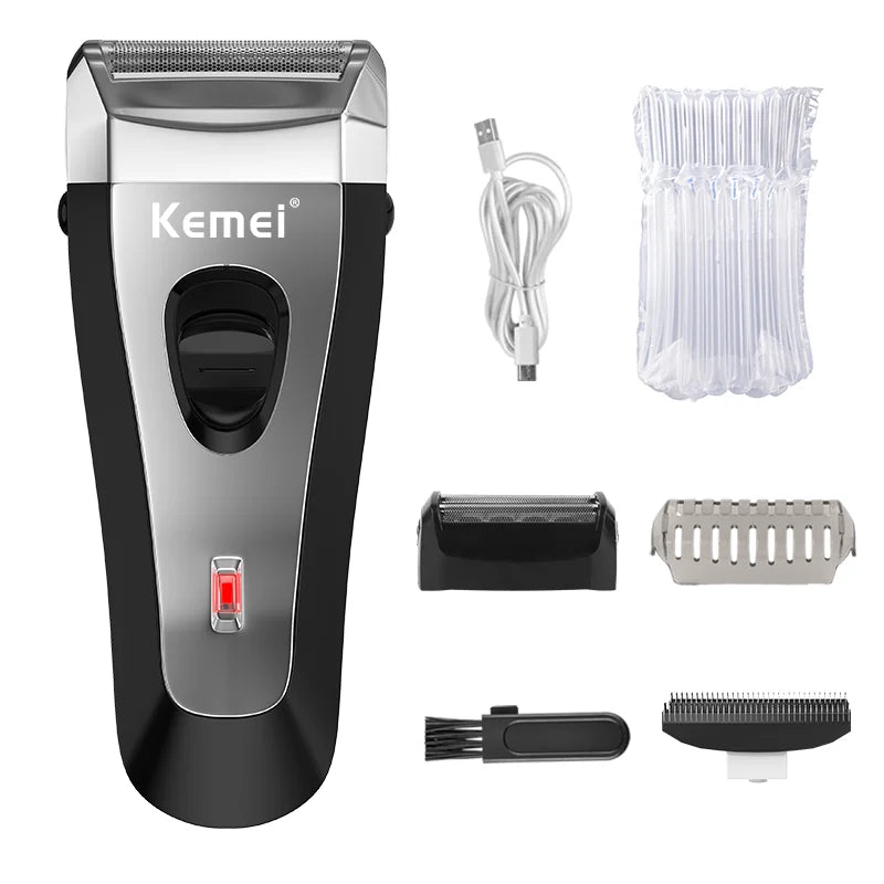 Kemei KM-9038 Foil Professional Electric Shaver Portable Razor Rechargeable Beard Trimmer USB Hair Shaving Machine for Men