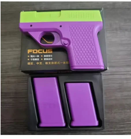 2025 New Clip Gun Butane Gas Lighter Three Capacity Cigarette Holder Windproof Blue Flame Lighter Men's Gift Smoke Accessories