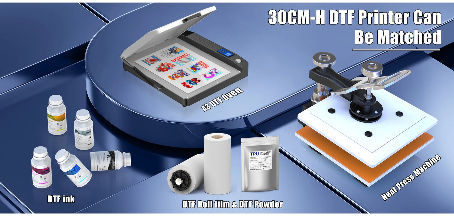 OYfame 33CM DTF Printer A3 For Epson XP600 Directly To Film a3 tshirt printing machine a3 Impresora Dtf with DTF shaking machine