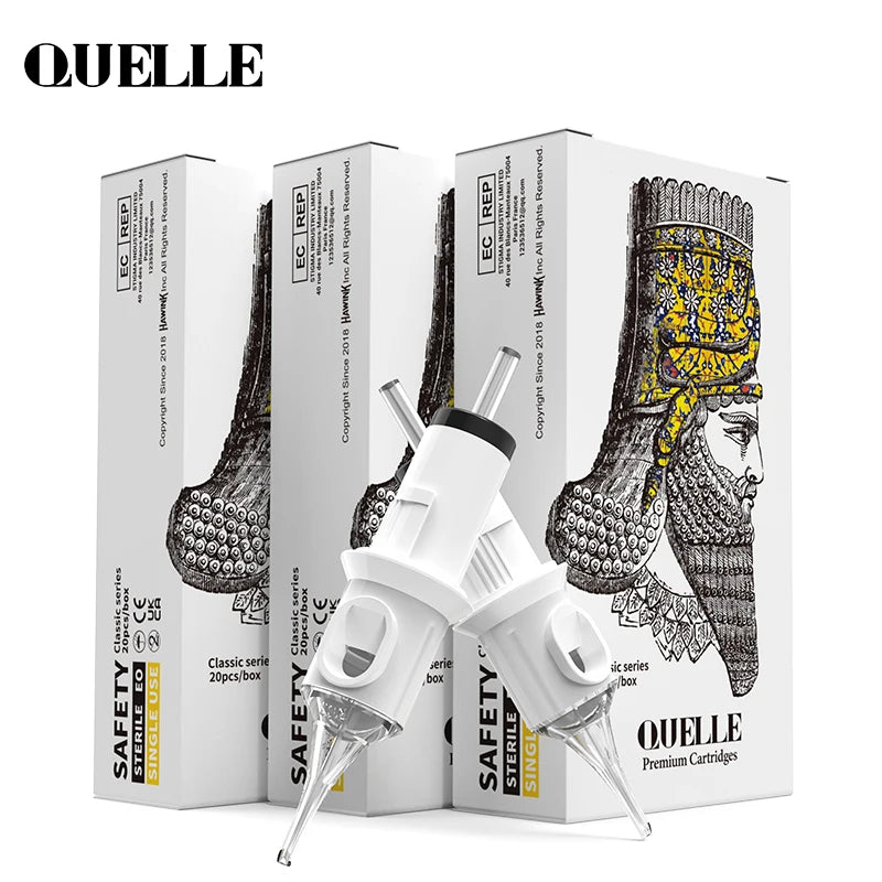 QUELLE 20/40/60/80/100PCS Multi-Boxed Tattoo Needles RL 0.35MM Disposable Sterile Revolution Cartridge For Tattoo Makeup Art
