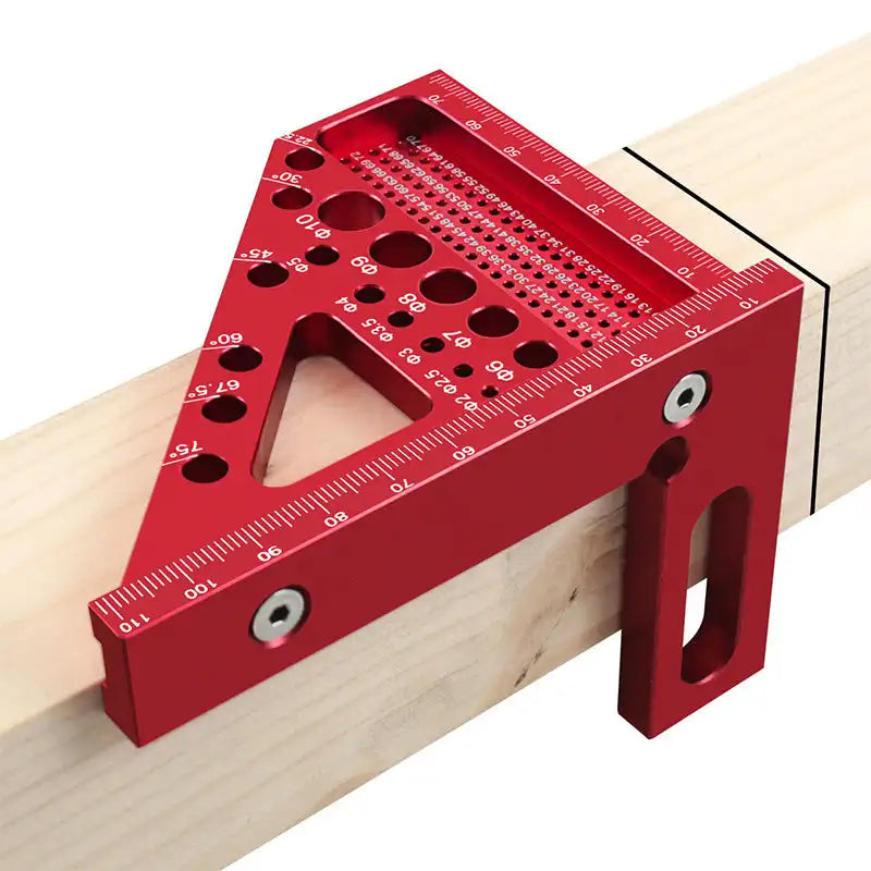 Woodworking Square Protractor Aluminum Alloy Miter Triangle Ruler High Precision Layout Measuring Tool for Engineer Carpenter