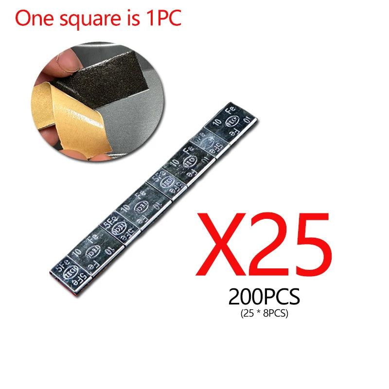 10/25pcs Wheel Balance Weight Car Tire Adhesive Iron Wheel Tyre Balancer Block Weight for Cars Truck Motorbike Tire Fitting