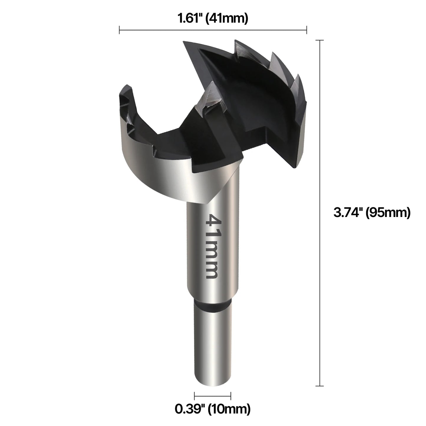 Vearter 1Pc 6mm-100mm Forstner Woodworking Tools Hole Saw Hinge Boring Drill Bits Round Shank High Carbon Steel Cutter