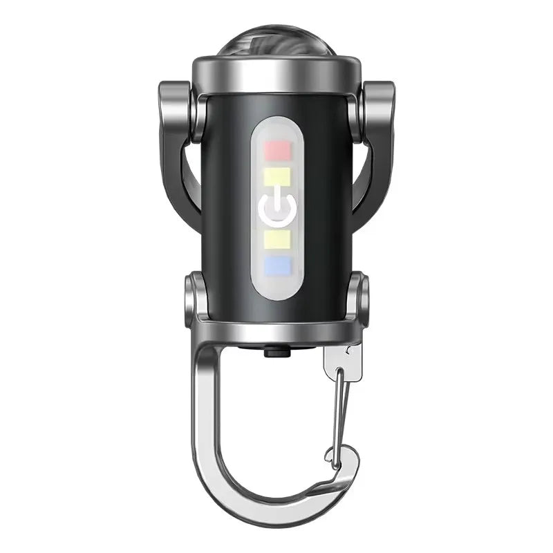 Rechargeable Keychain Flashlights Multifunction COB Work Light 6 Modes Emergency Keychain Light for Walking Searching Hiking