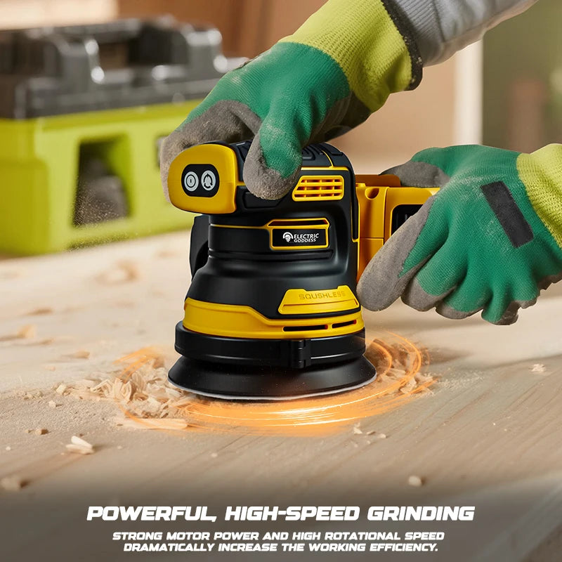 Electric Goddess Brushless Sander Disc 8000rpm For Dewalt 20V Battery Cordless Woodworking Sanding Putty Polishing Power Tool 