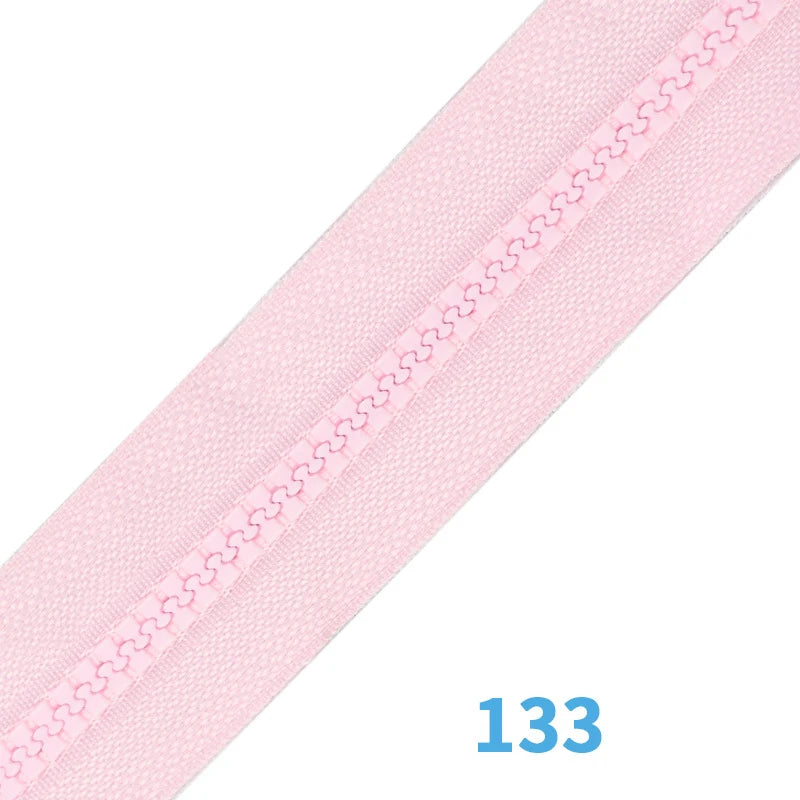 (10pcs)5# resin 60CM zipper clothing color single head open tail long down jacket cotton clothes glue teeth