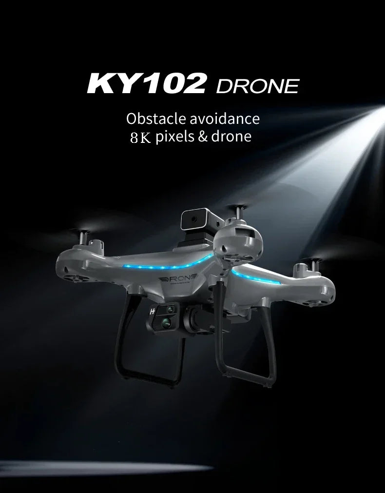KY102 Rc Drone 8K Profesional Dual-Camera Aerial Photography 360° Obstacle Avoidance Optical Flow Four-Axis RC Aircraft 10000M
