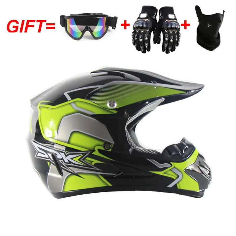 Adult Motocross Dirt Bike Helmet Dirtbike ATV Helmet Unisex Adult Men Women Adjustable Off-Road Motorcycle Helmet