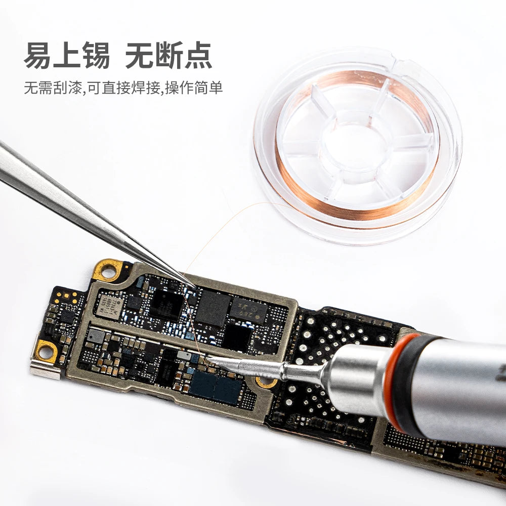 YCS 0.04mmX100m Super fine Copper Link Wire Non Insulated Mobile Phone PCB Repair Jumper Wire For Motherboard PCB Welding Repair