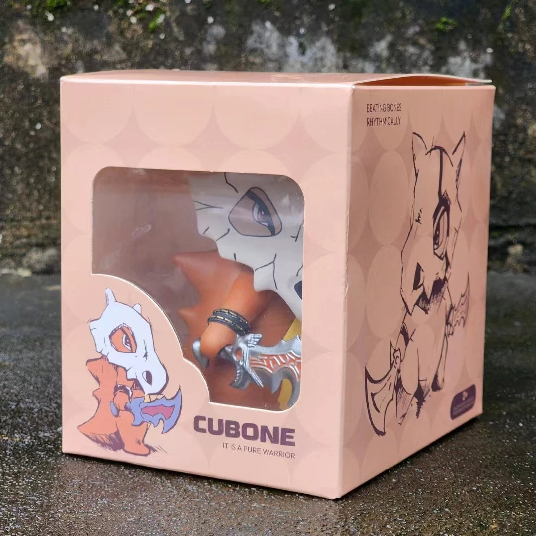 12cm Cute Pokemon Cubone as God of War Kratos Action Figure Toys