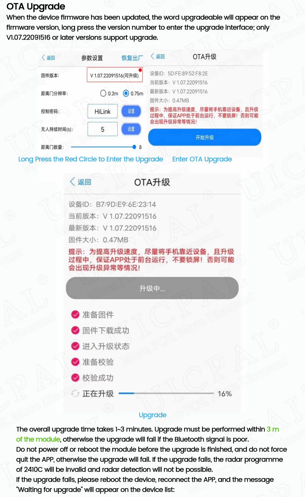 LD2410C 24GHz Human Presence Sensor FMCW Wave Radar Induction Module Body Heartbeat Detection Sensors High Accuracy