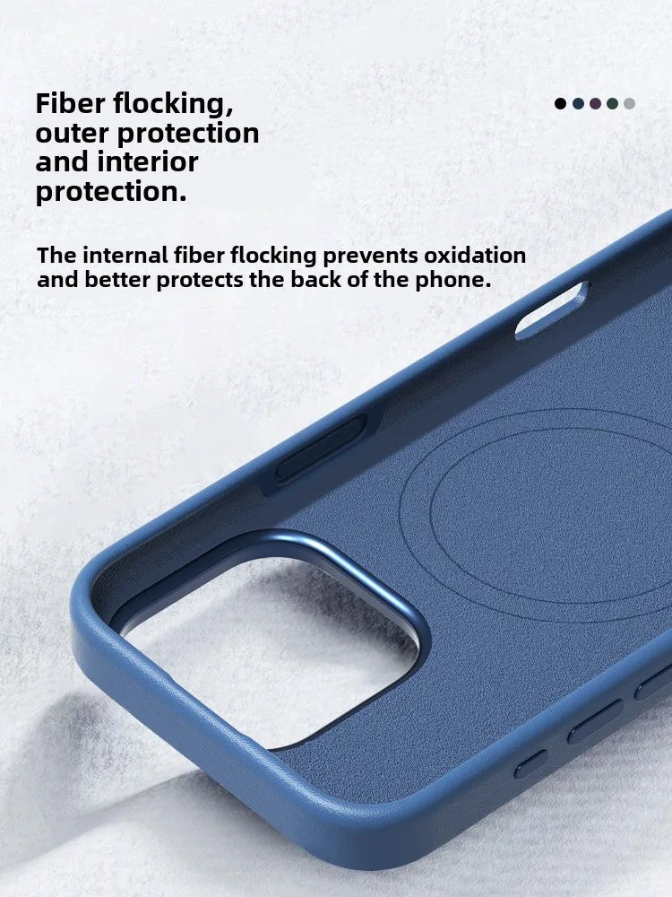 Original Magnetic Animation Leather Case Magsafe for iPhone 16 Pro Max 16Pro Case with Wireless Charging