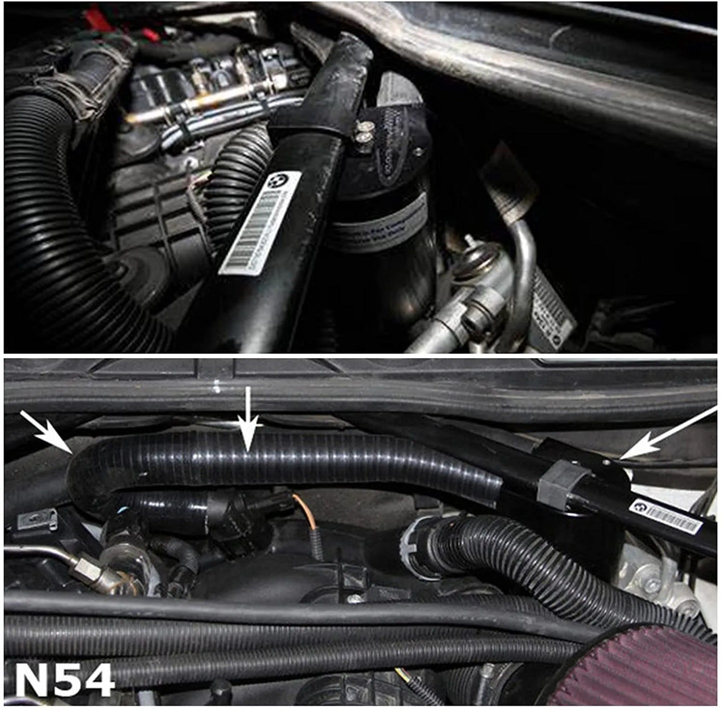 Reservoir Fuel Tanks Oil Catch Can Box with Silicone Radiator Hose For BMW N54 335i 135i E90 E92 E82 2006-2010 Car Accessories