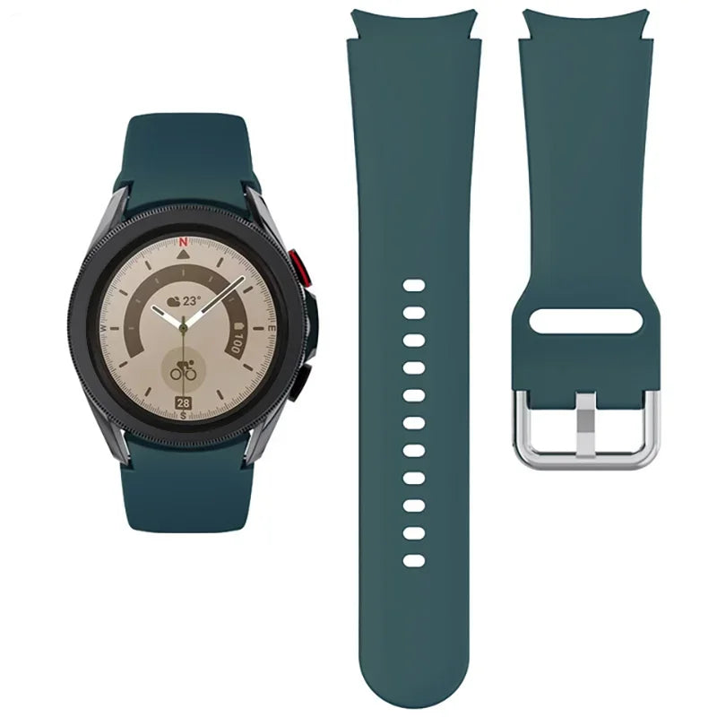 Original Silicone Band for Samsung Galaxy Watch 7 6 5 4 40mm/44mm 5Pro No Gap Bracelet Galaxy Watch 6/4 Classic 46mm 47mm Strap
