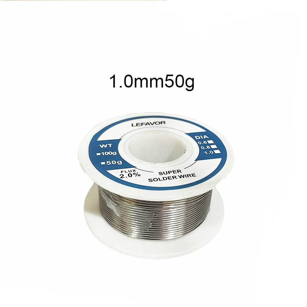 0.8mm 1.0mm 20g 50g 100g Soldering Tin Wire Tin Melt Rosin Core Solder Soldering Wire Roll No-clean FLUX 2.0%