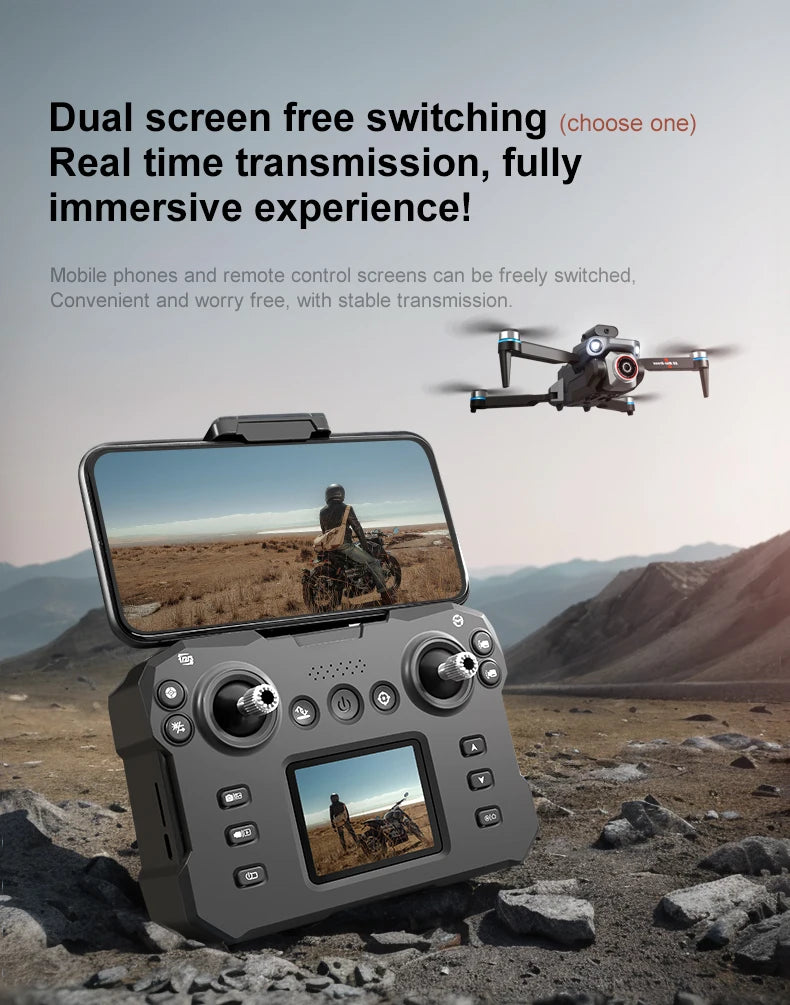 K6 MAX Triple-Camera Drone 4K HD Optical Flow Positioning 360° Obstacle Avoidance Foldable Quadcopter Wifi FPV RC Toys Dron