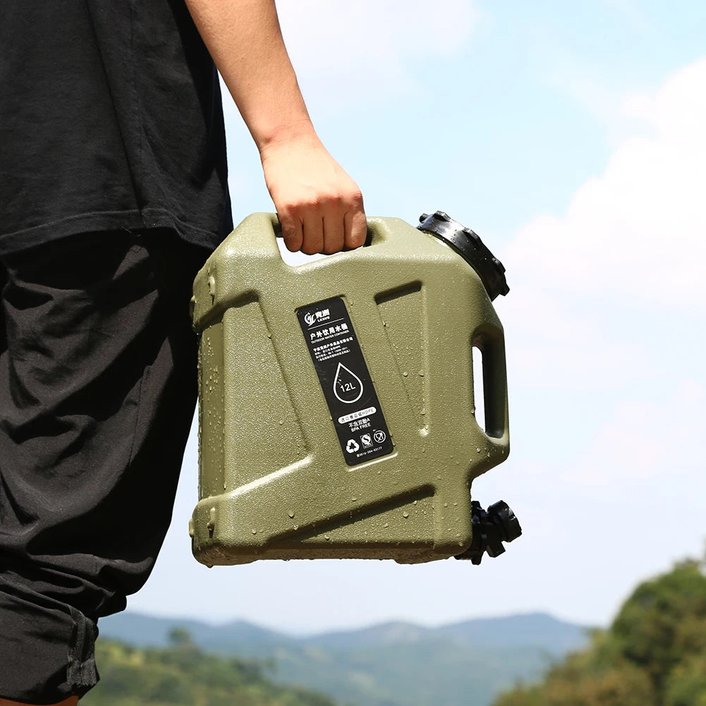 12/11L Emergency Water Can Water Storage Container Portable Large Capacity Outdoor Hiking Accessories Camping Tourism
