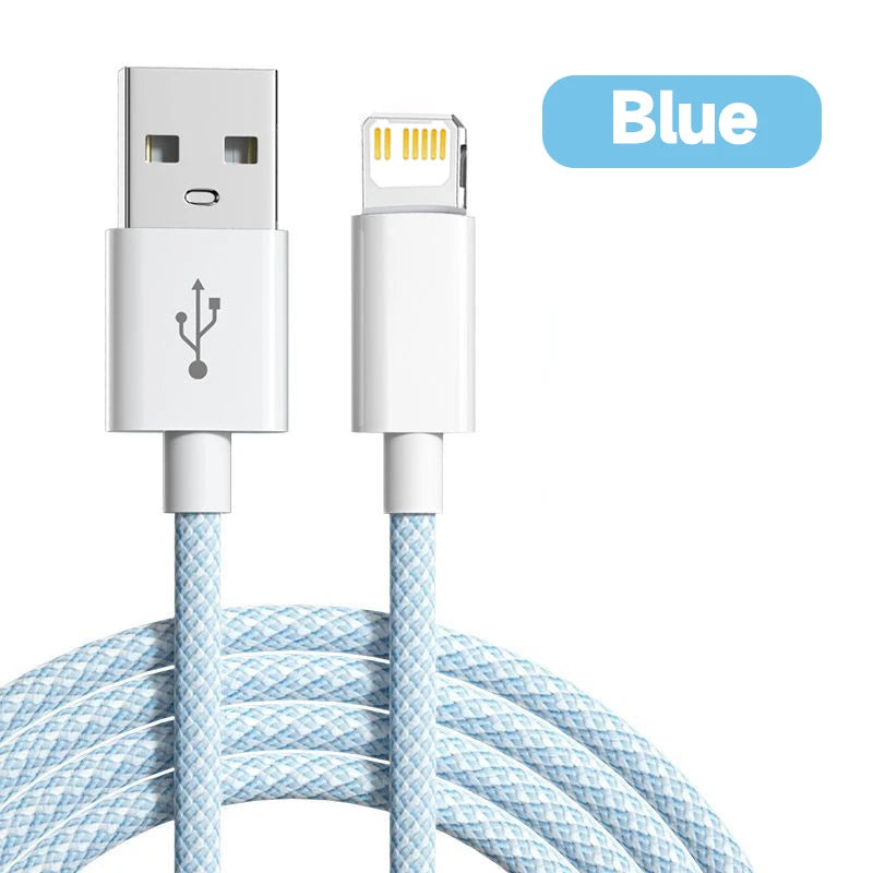 20W PD USB to Lightning Charger Cable for iPhone 14 13 12 11 Pro Max Mini Fast Charge for Apple X XS XR 8 Plus SE Braided Cable