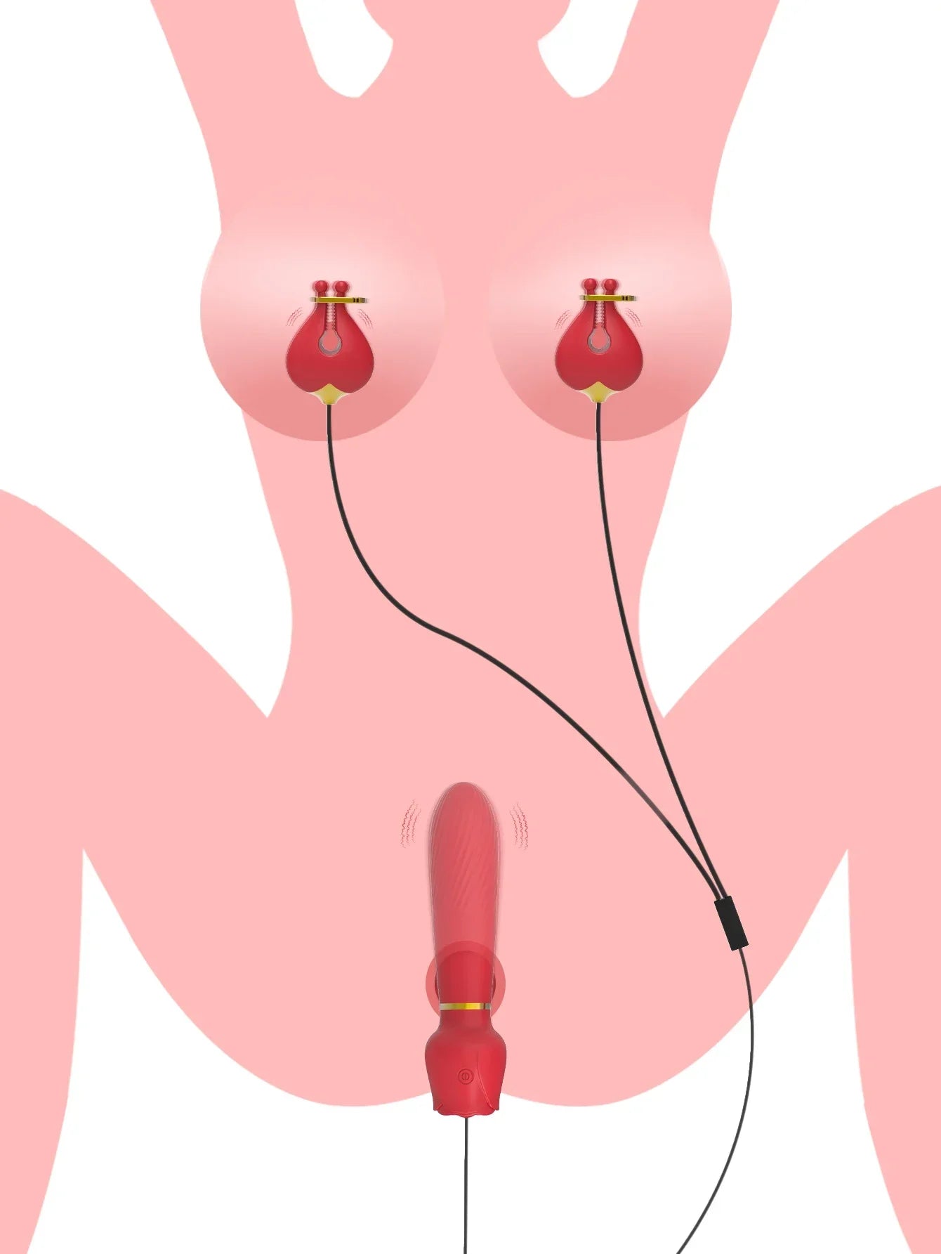 G Spot Vibrator for Women with Nipple Clamps Breast Clips Nipple Clito NairoMarket G Spot Vibrator for Women with Nipple Clamps Breast Clips Nipple Clito NairoMarket