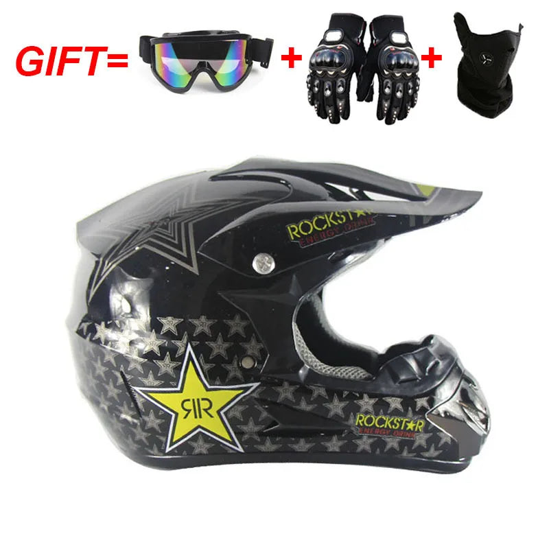 Adult Motocross Dirt Bike Helmet Dirtbike ATV Helmet Unisex Adult Men Women Adjustable Off-Road Motorcycle Helmet